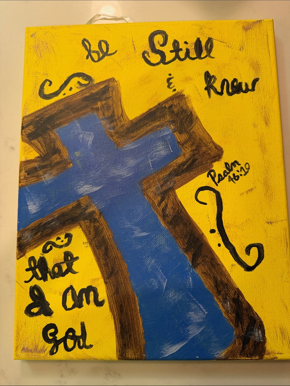 “Be still and know that I am God” wall art made by KickRush